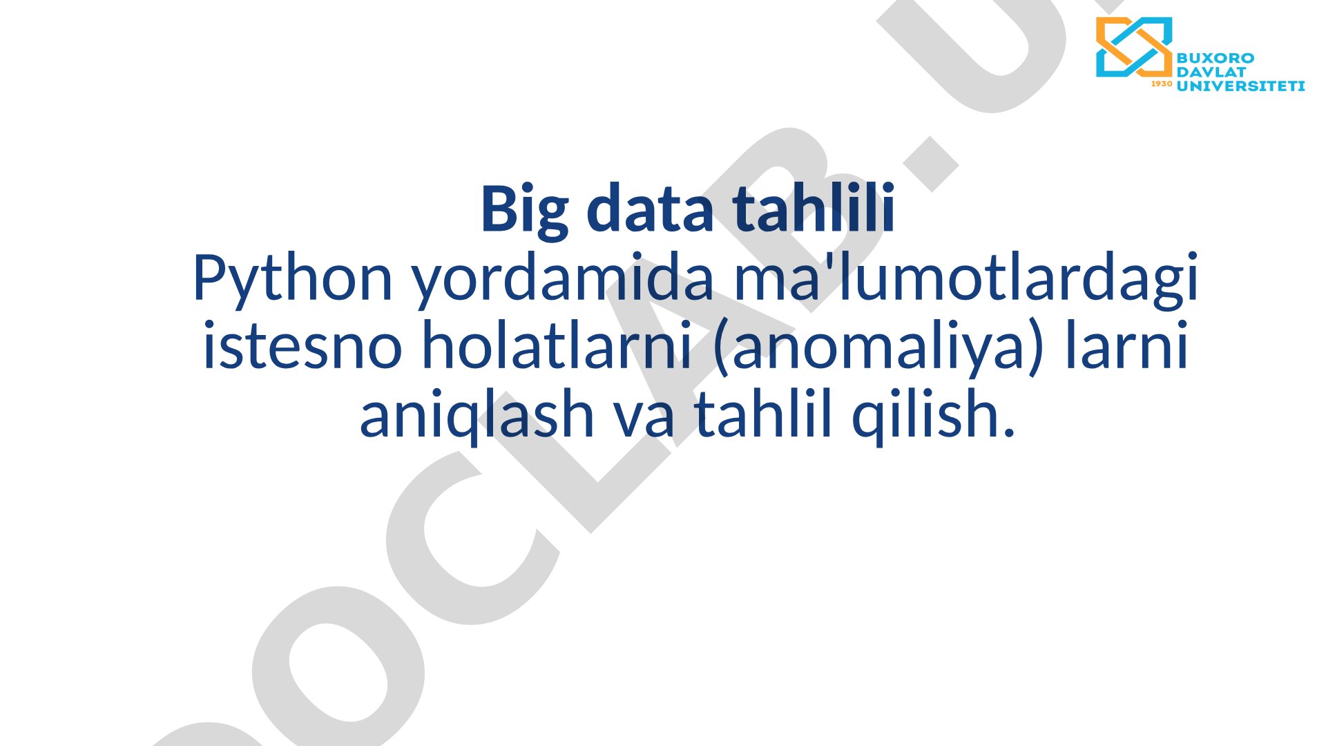 Big data tahlili taqdimoti