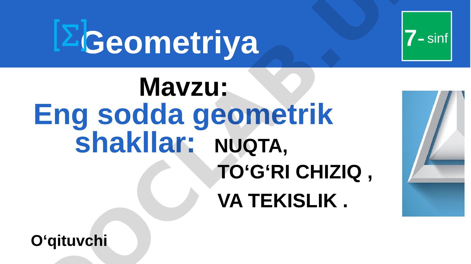 Geometriya dars taqdimoti