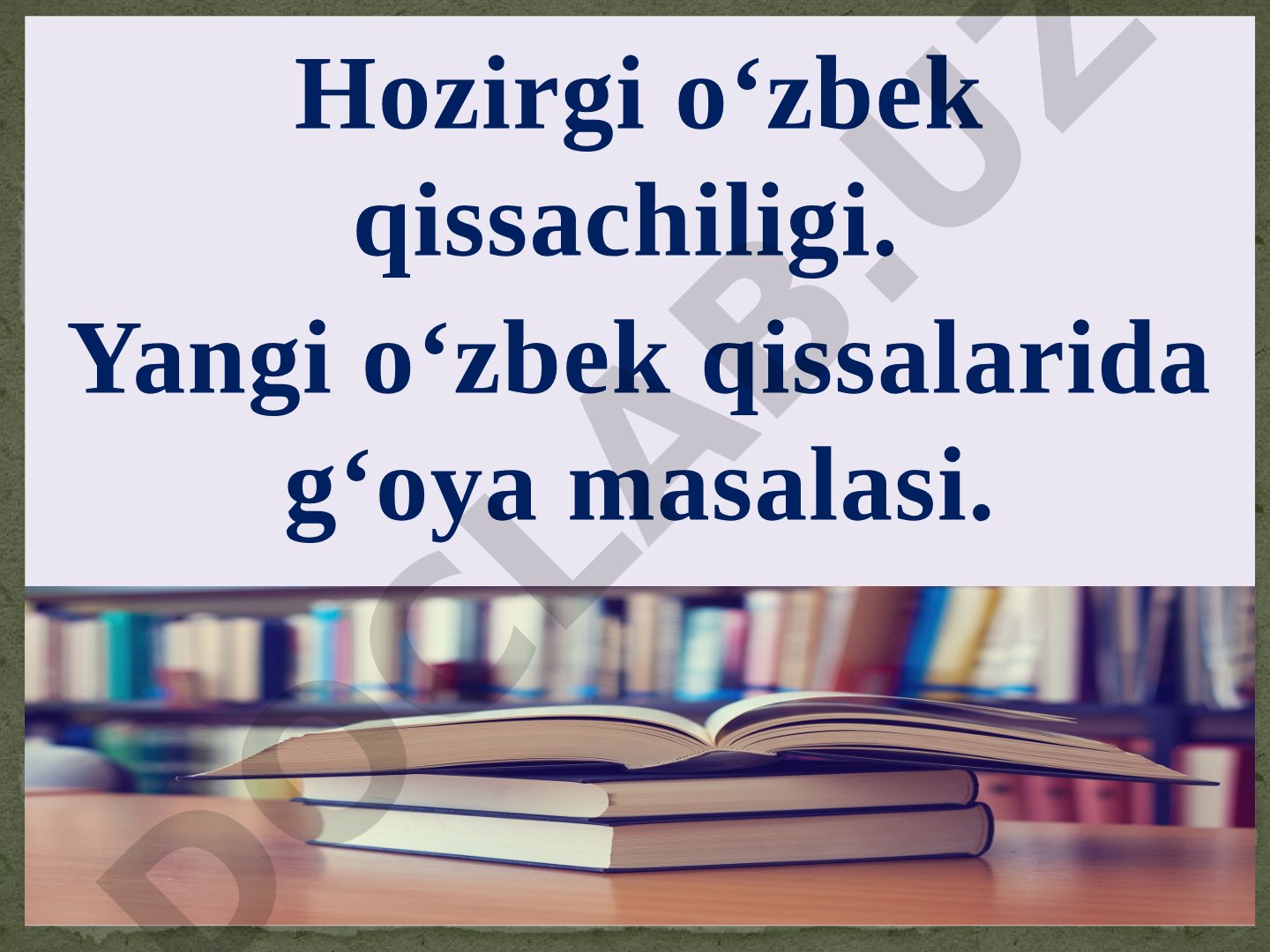 O'zbek qissachiligi taqdimoti