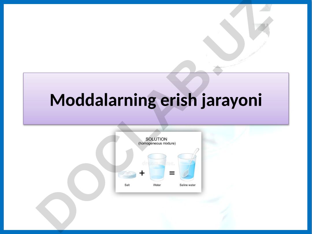 Moddalarning erish jarayoni
