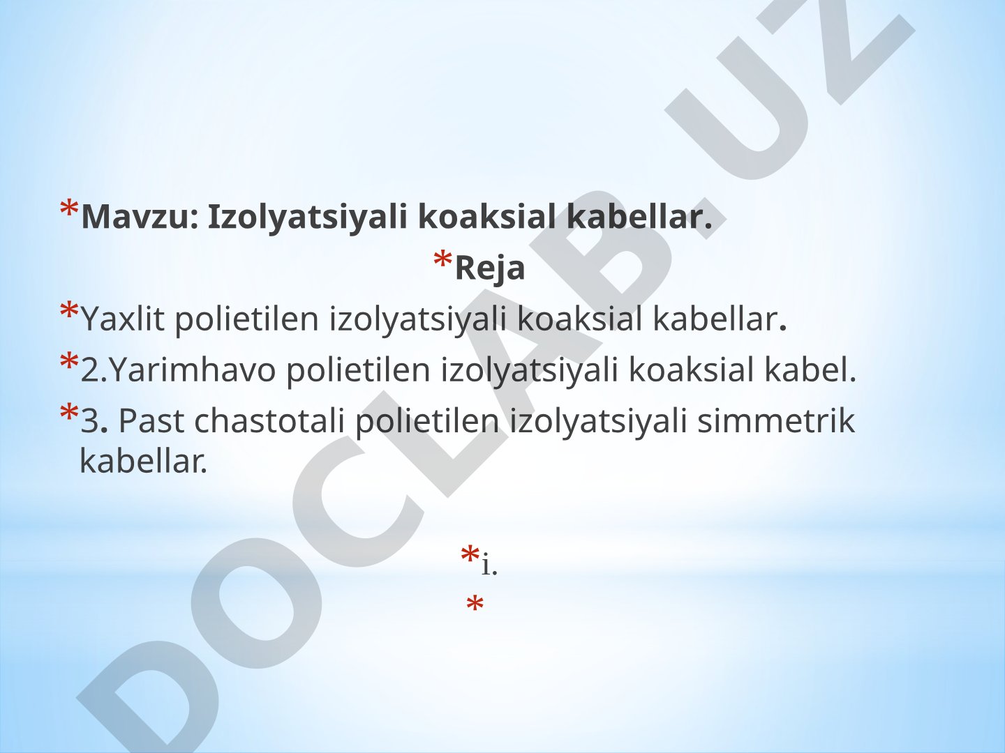 Izolyatsiyali koaksial kabellar