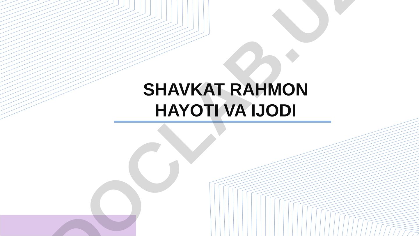 Shavkat Rahmon hayoti va ijodi