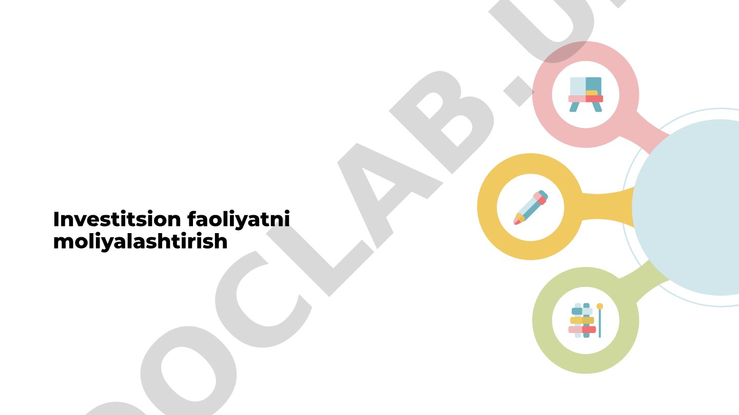 Investitsion faoliyatni moliyalashtirish