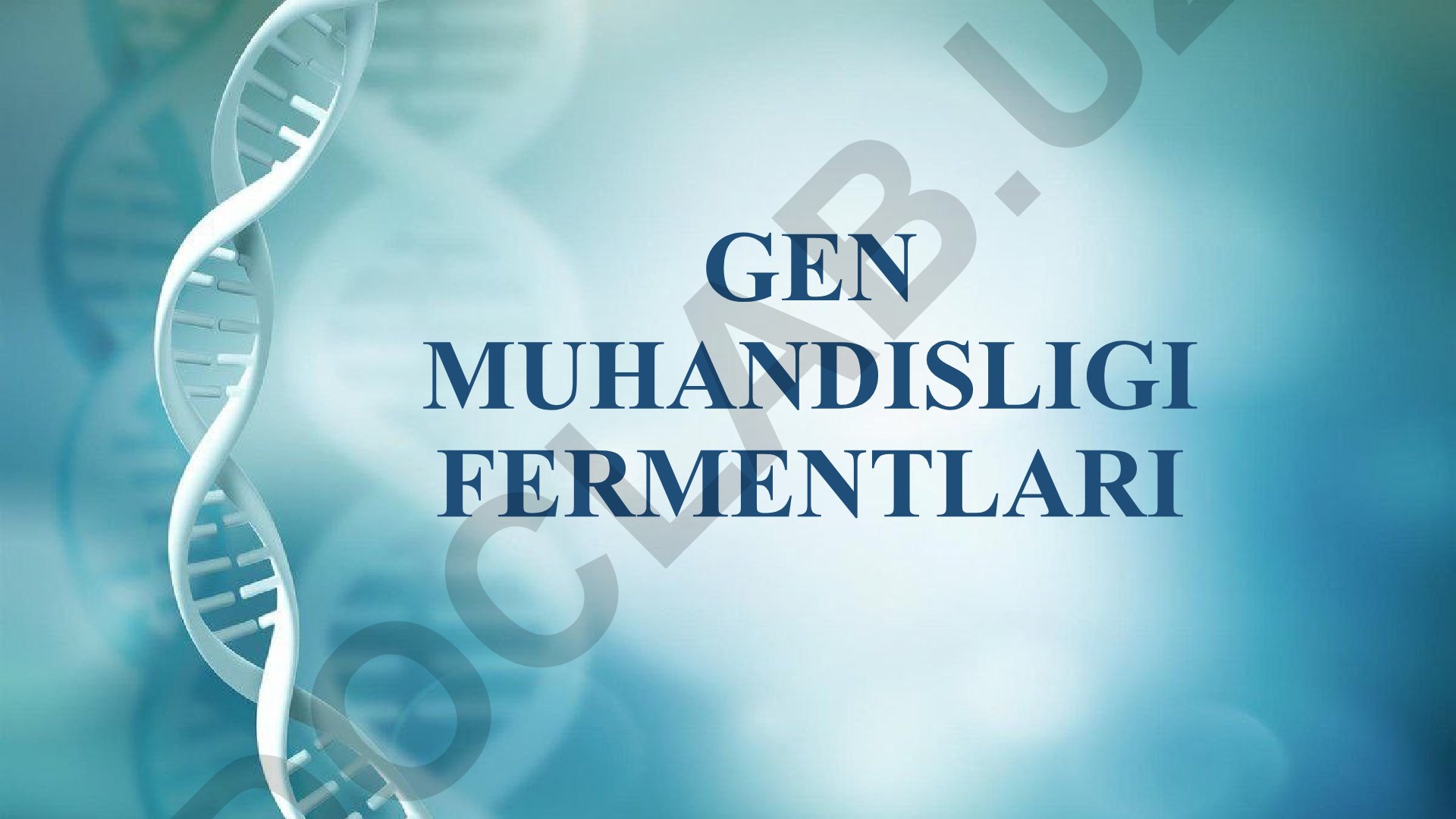 Gen muhandisligi fermentlari va ularning qo'llanilishi