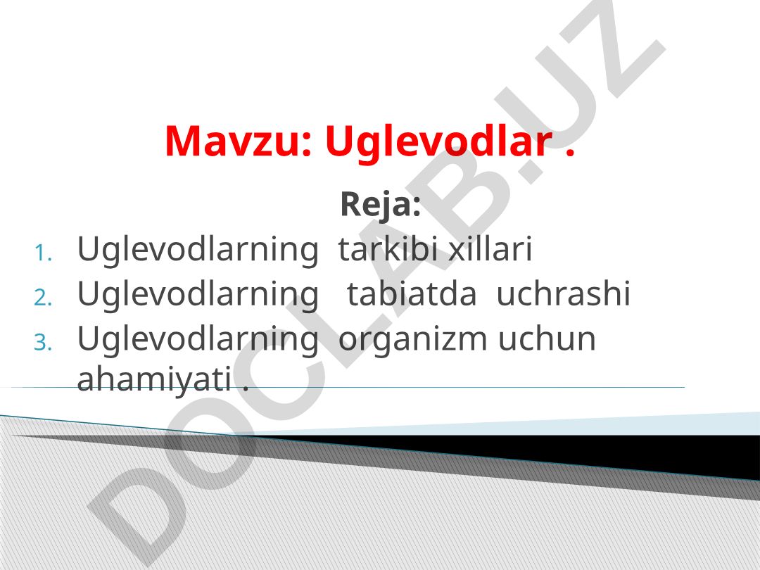 Uglevodlar