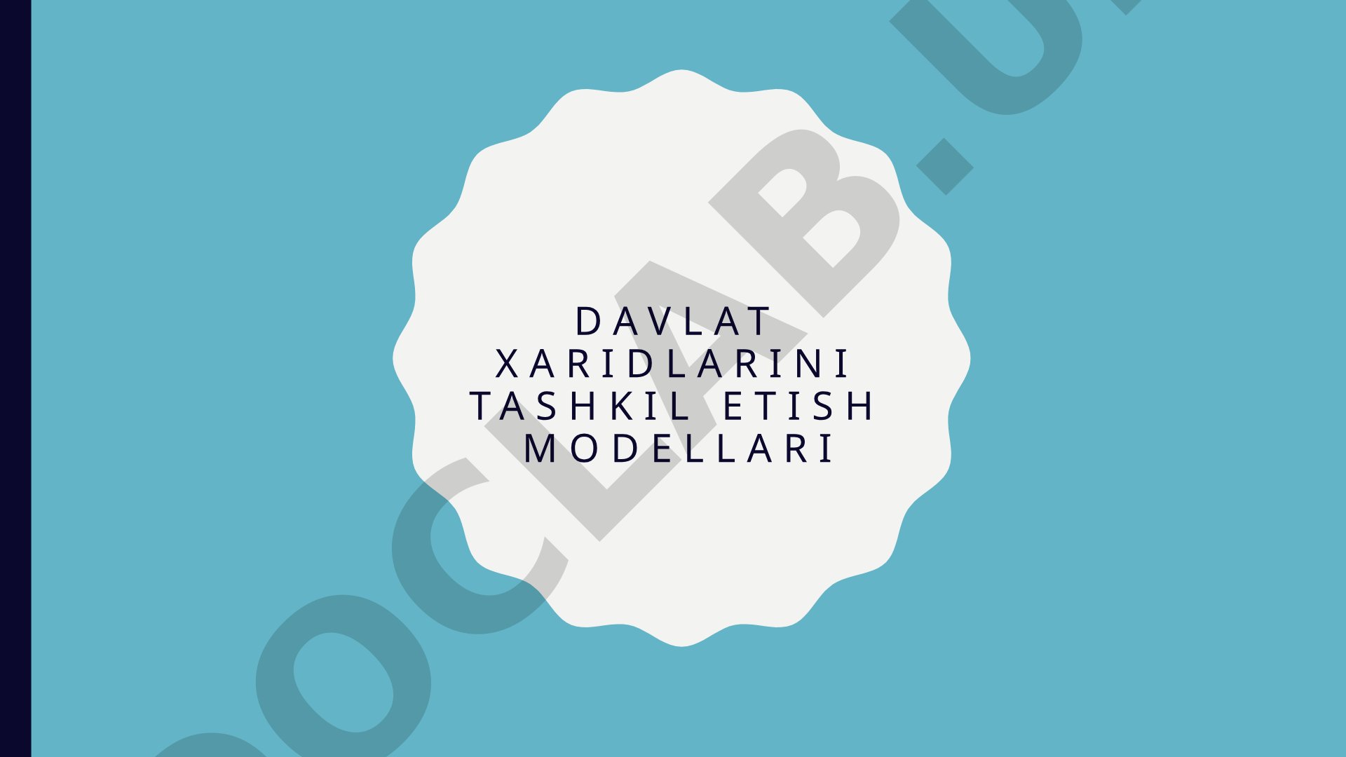 Davlat xaridlari tashkiloti taqdimoti