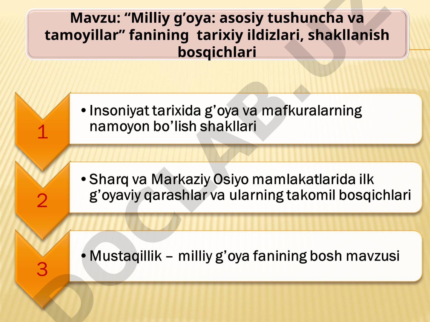 Milliy g'oya tushunchasi taqdimoti