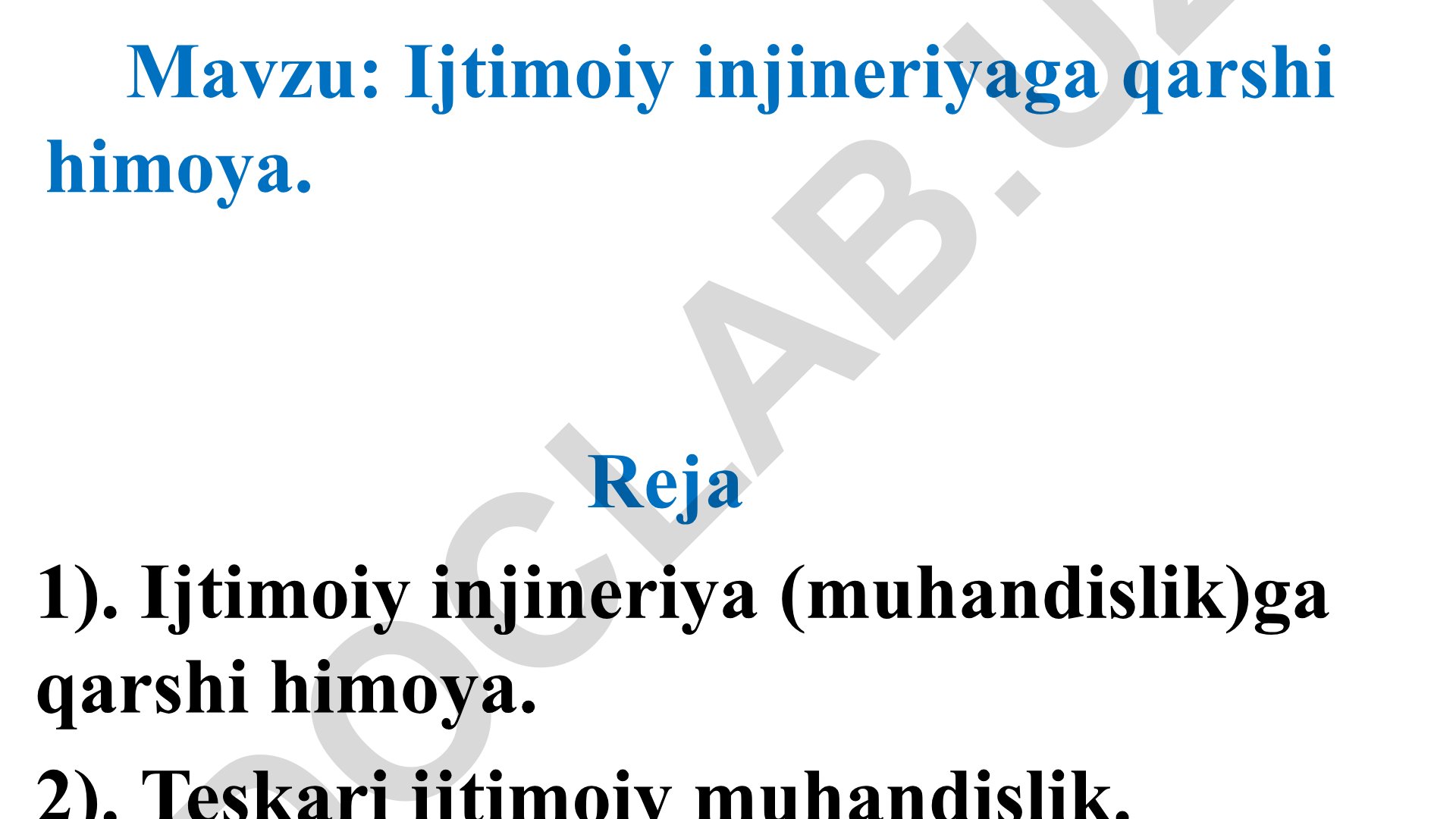 Ijtimoiy injineriyaga qarshi himoya