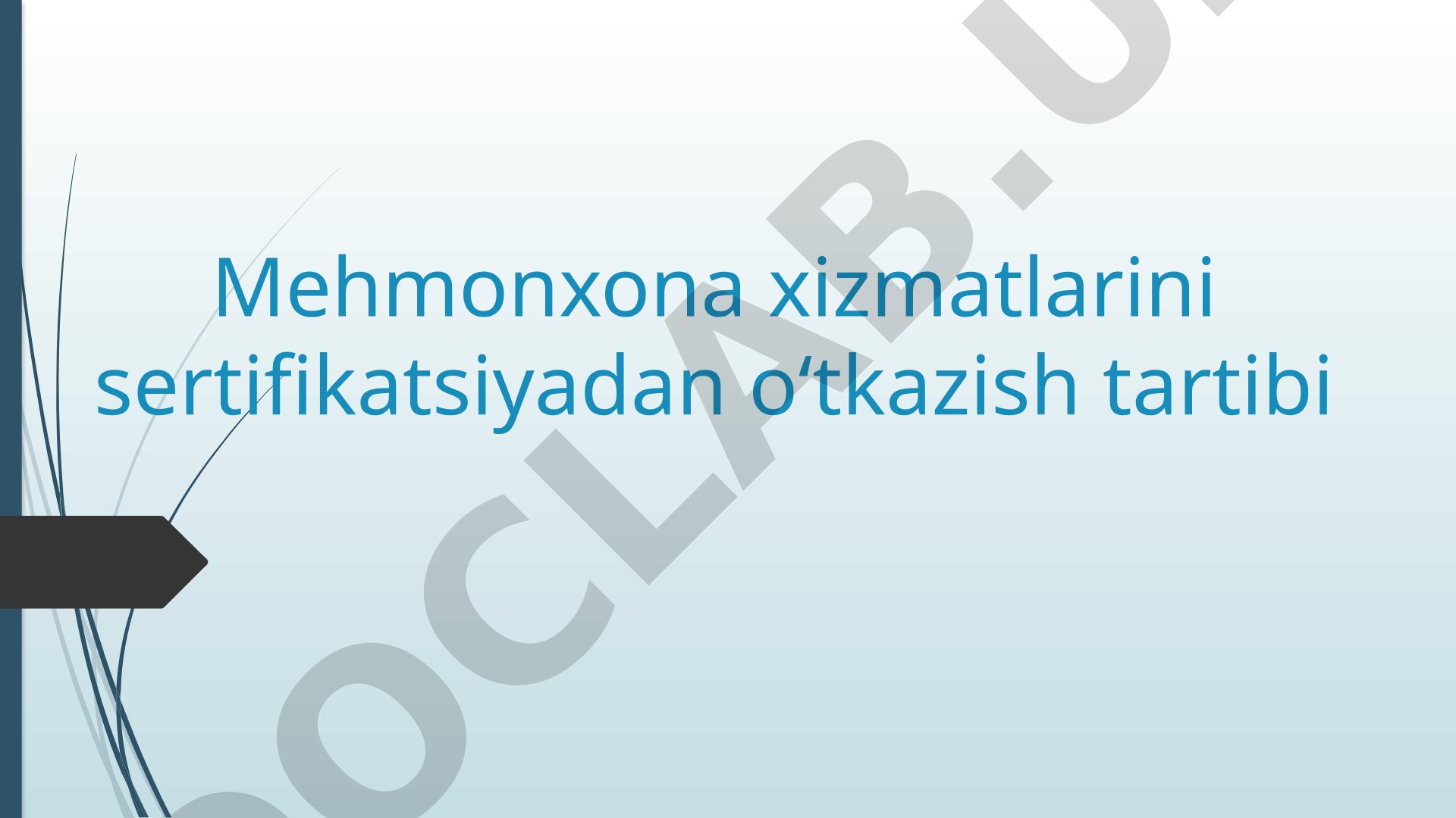 Mehmonxona sertifikatsiyasi taqdimoti