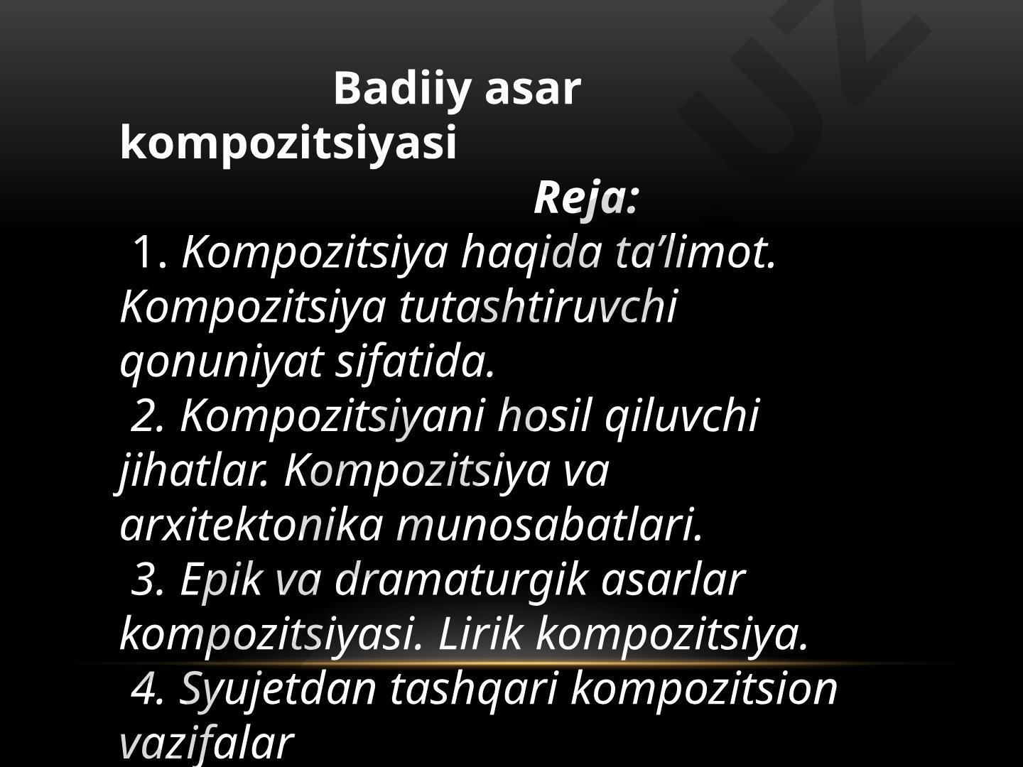 Badiiy asar kompozitsiyasi