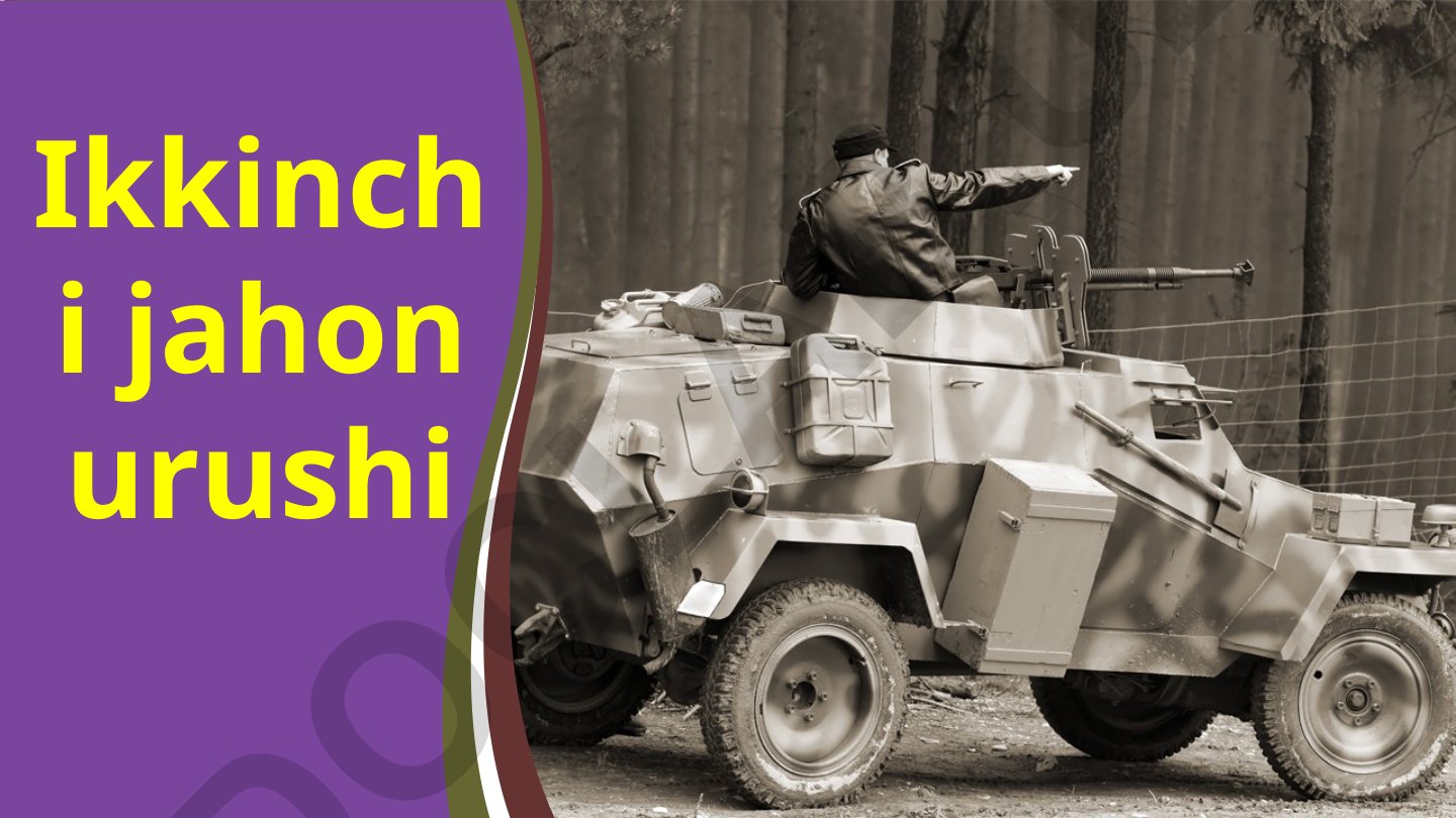 Ikkinchi jahon urushi sabablari va boshlanishi