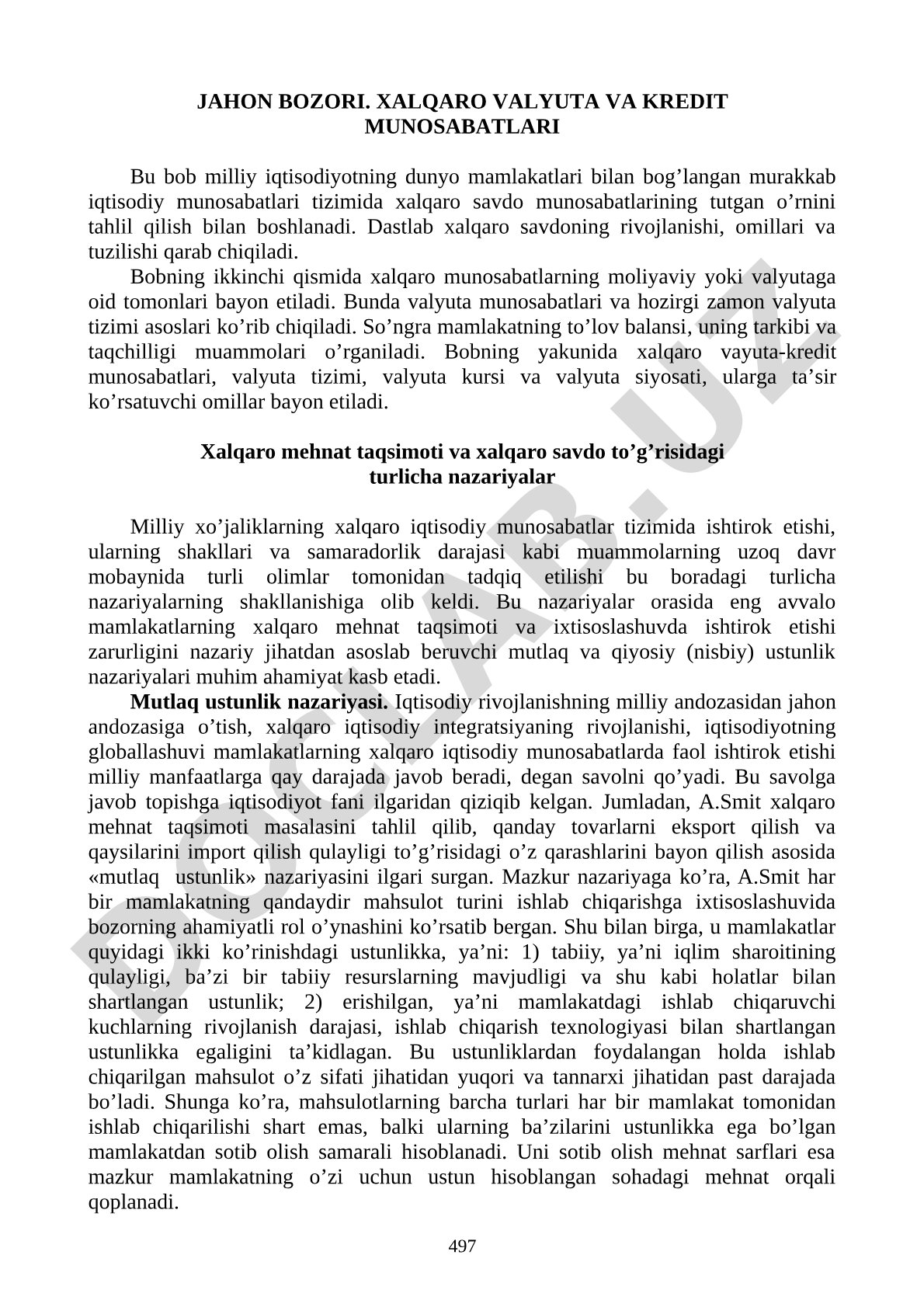 Xalqaro valyuta munosabatlari bob