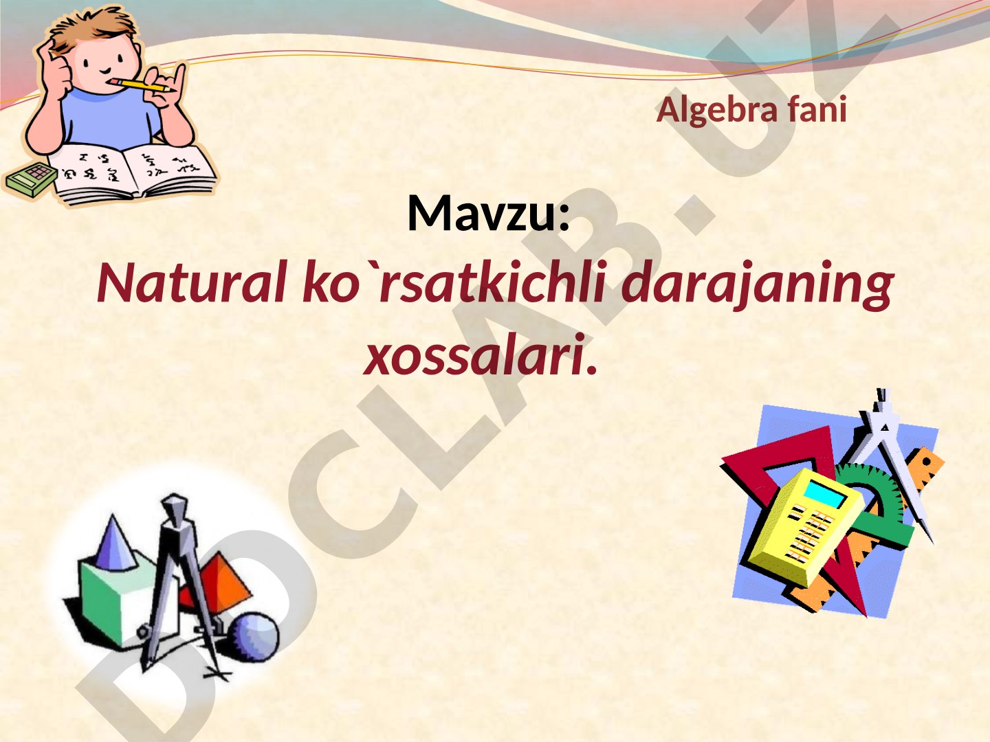 Algebra darsi taqdimoti