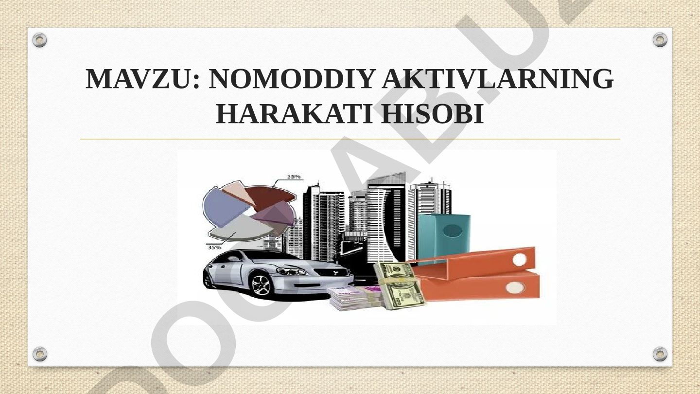 NOMODDIY AKTIVLARNING HARAKATI HISOBI