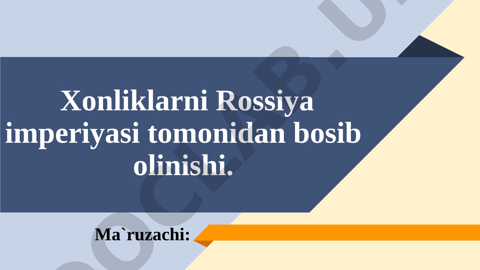 Tarixiy taqdimot materiali