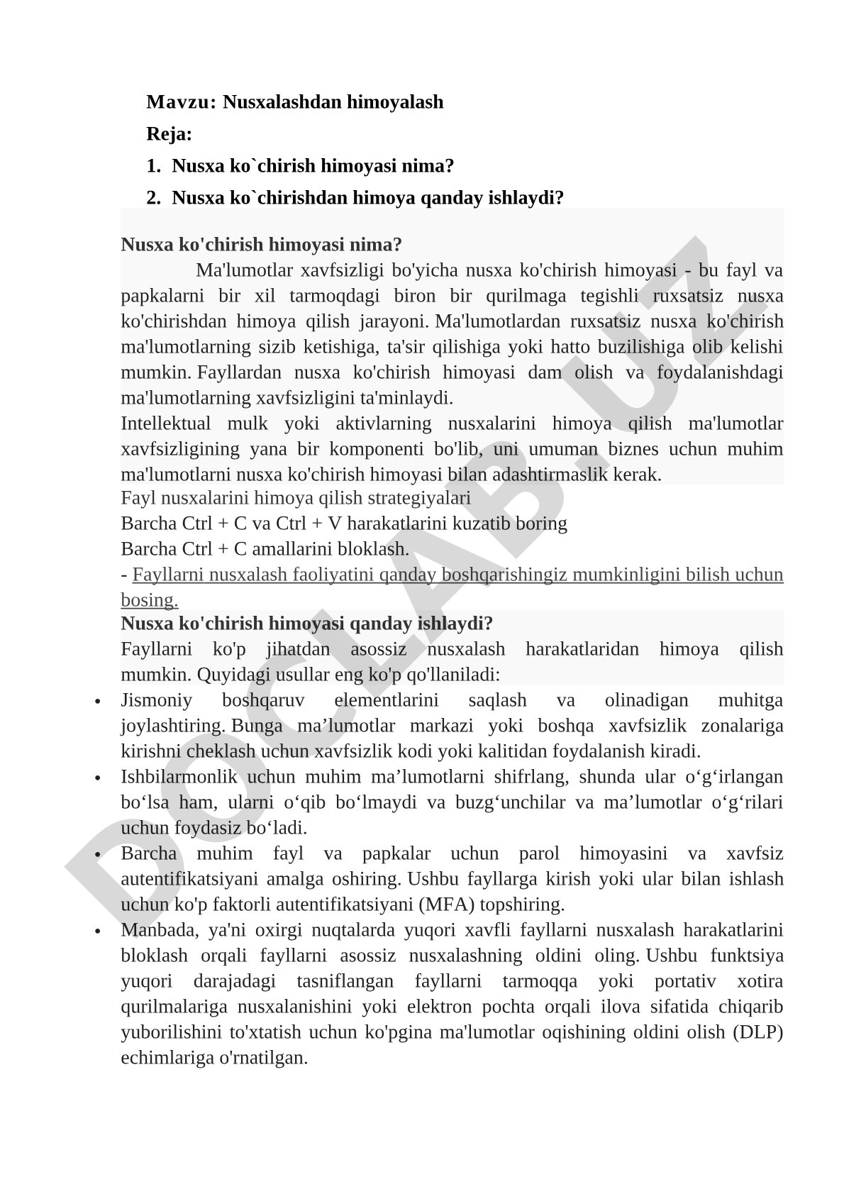 Nusxalash himoyasi hujjati