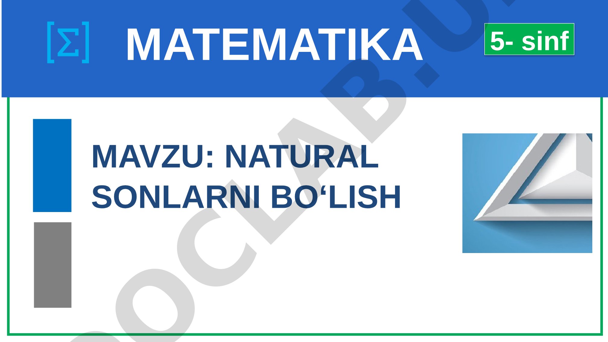 5-sinf matematika taqdimoti