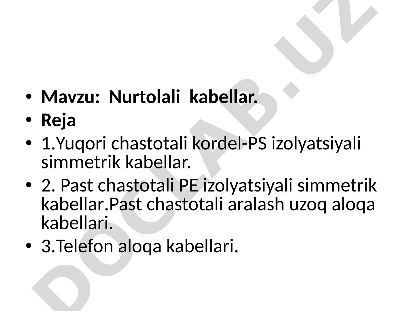 Nurtolali kabellar
