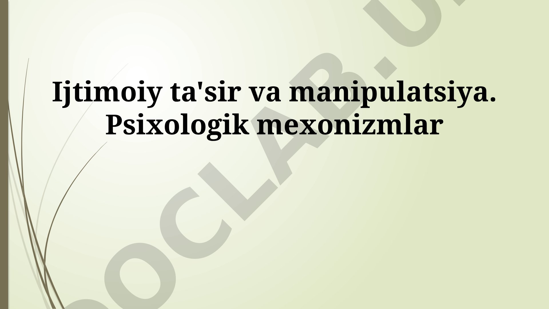 Ijtimoiy ta'sir va manipulatsiya