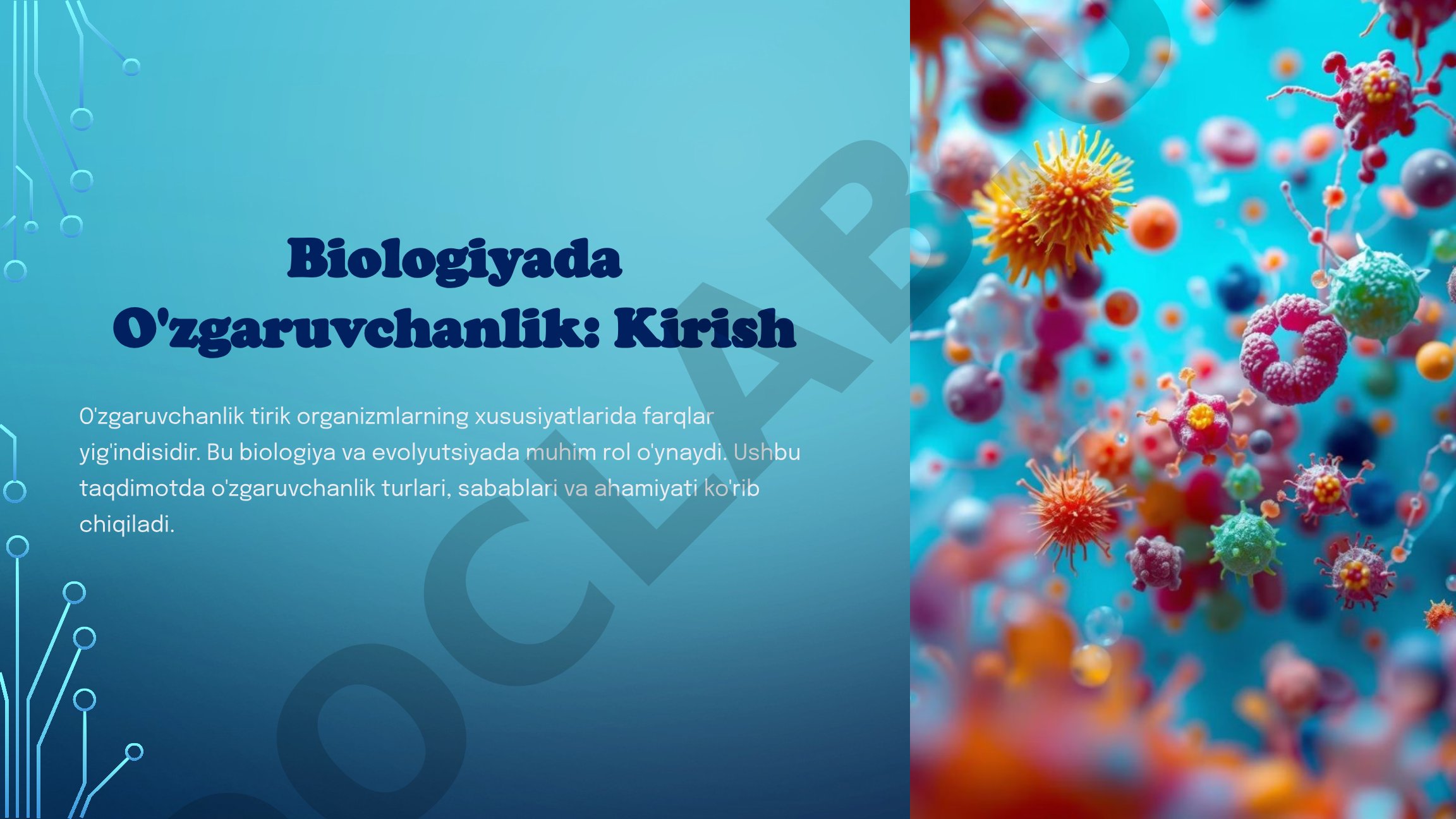 Biologiyada O'zgaruvchanlik