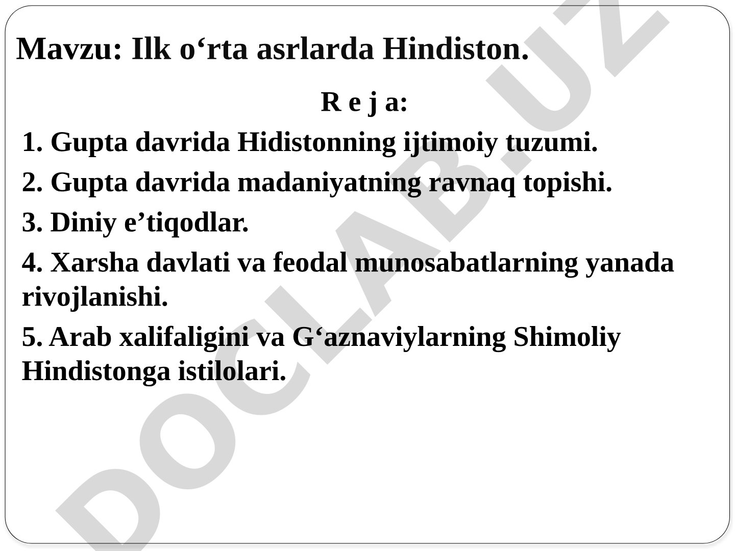 Ilk o‘rta asrlarda Hindiston