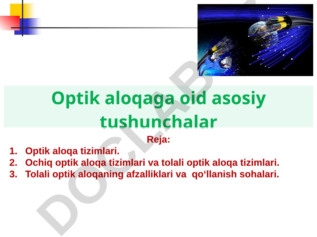 Optik aloqa tizimlari