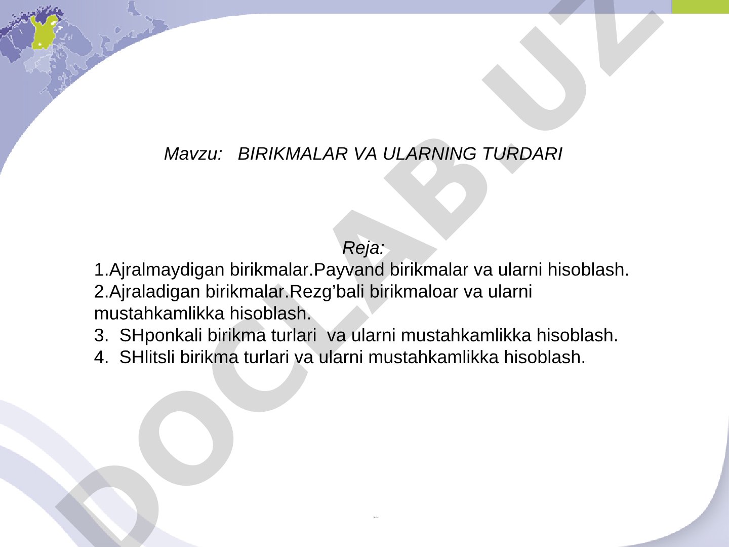 BIRIKMALAR VA ULARNING TURDARI