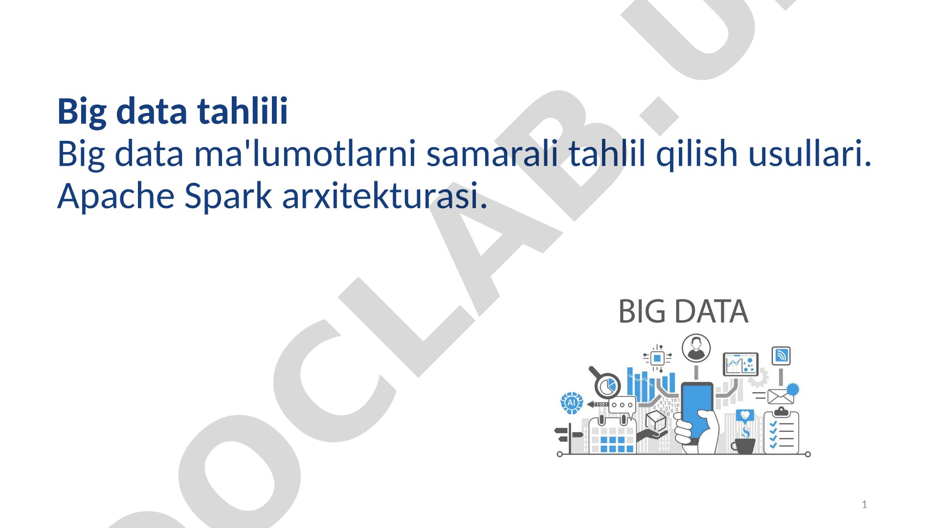 Big data tahlili taqdimoti