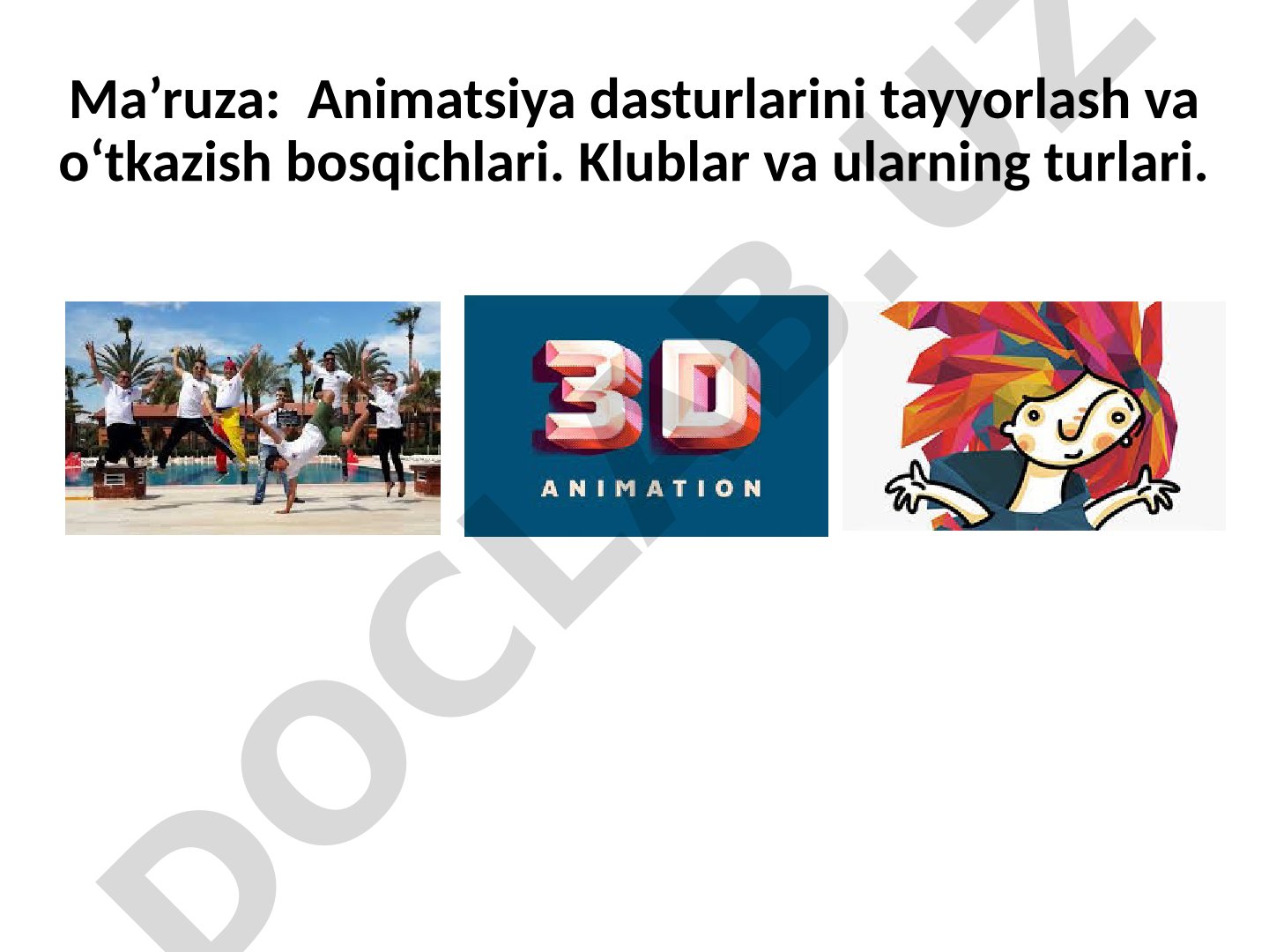 Animatsiya dasturlari taqdimoti