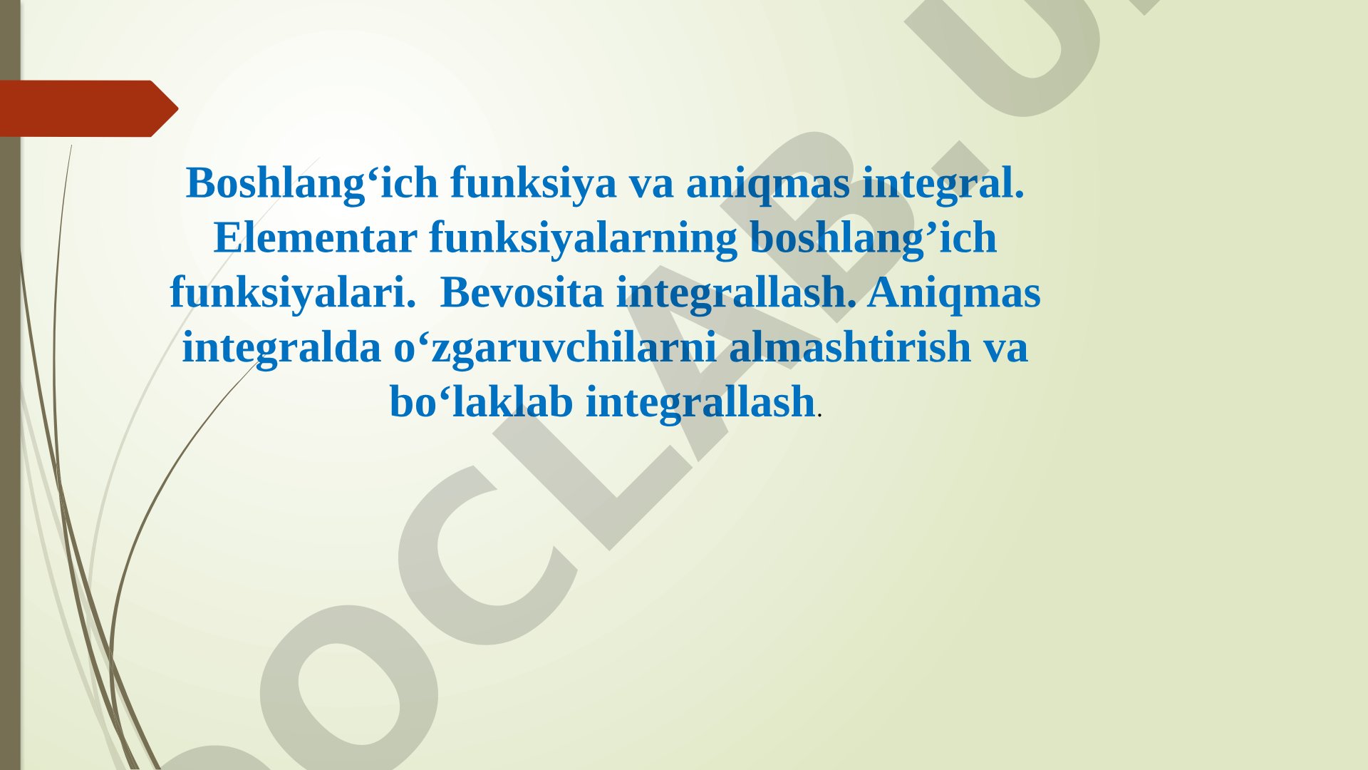Aniqmas integral taqdimoti