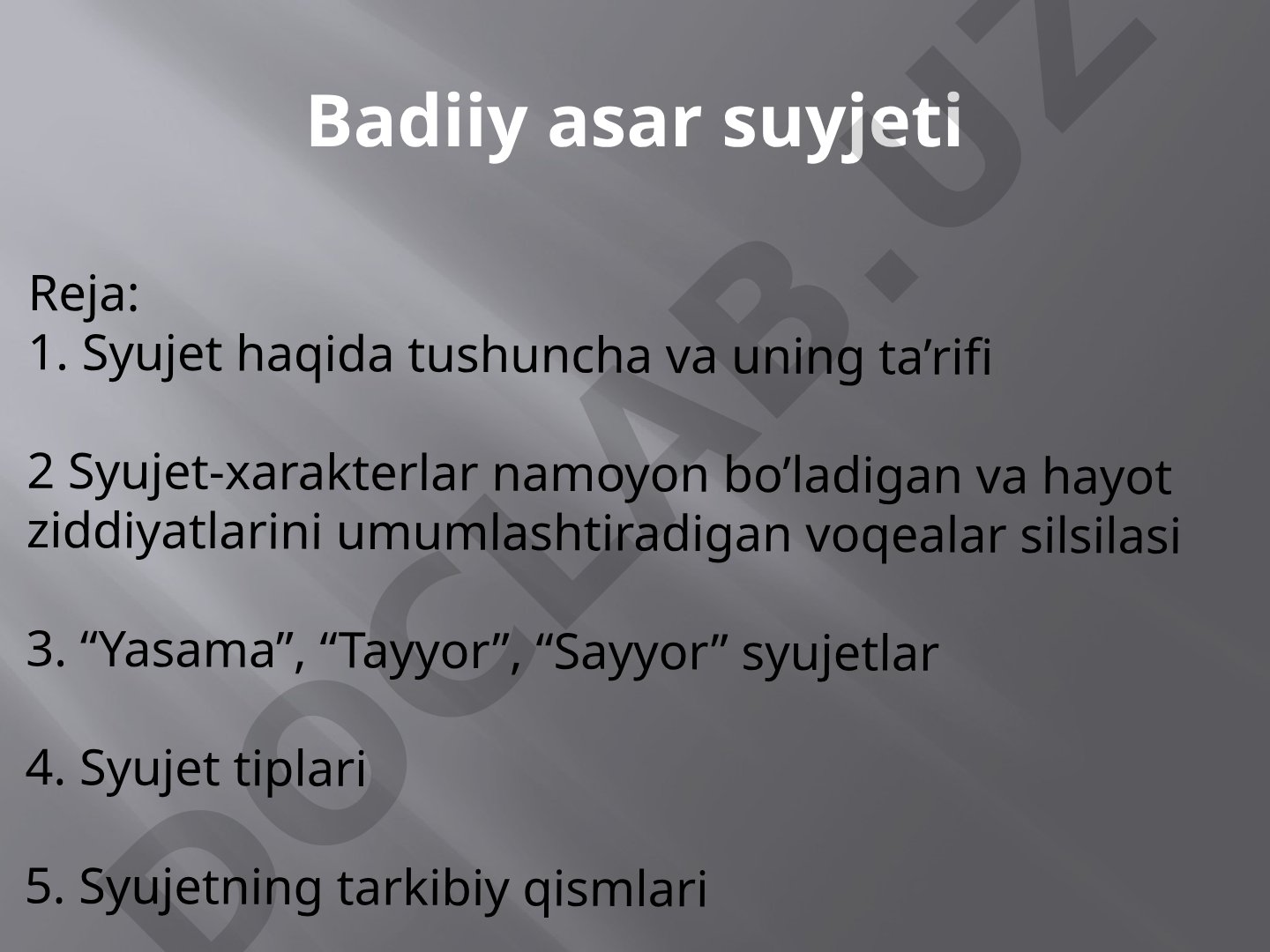 Badiiy asar syujeti