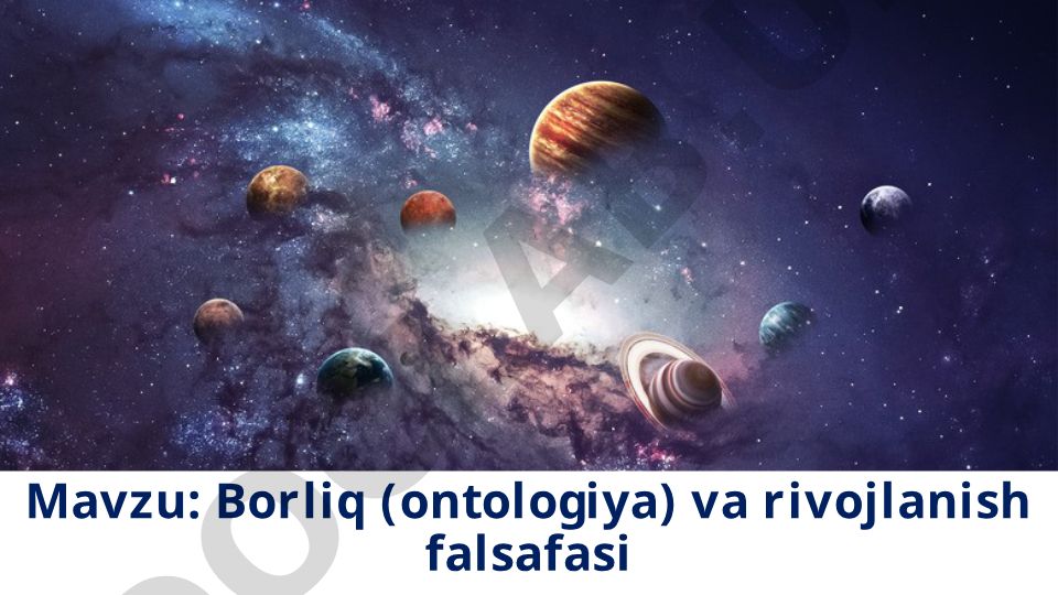 Borliq (ontologiya) va rivojlanish falsafasi