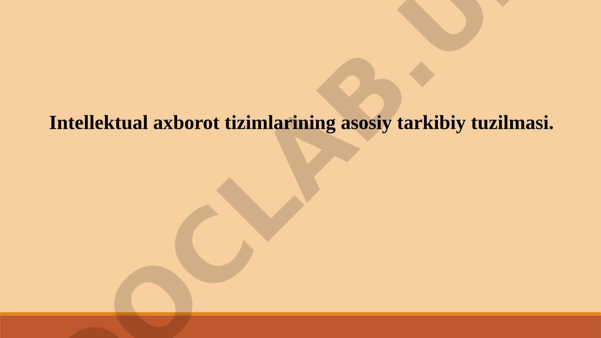 Intellektual axborot tizimlari taqdimoti
