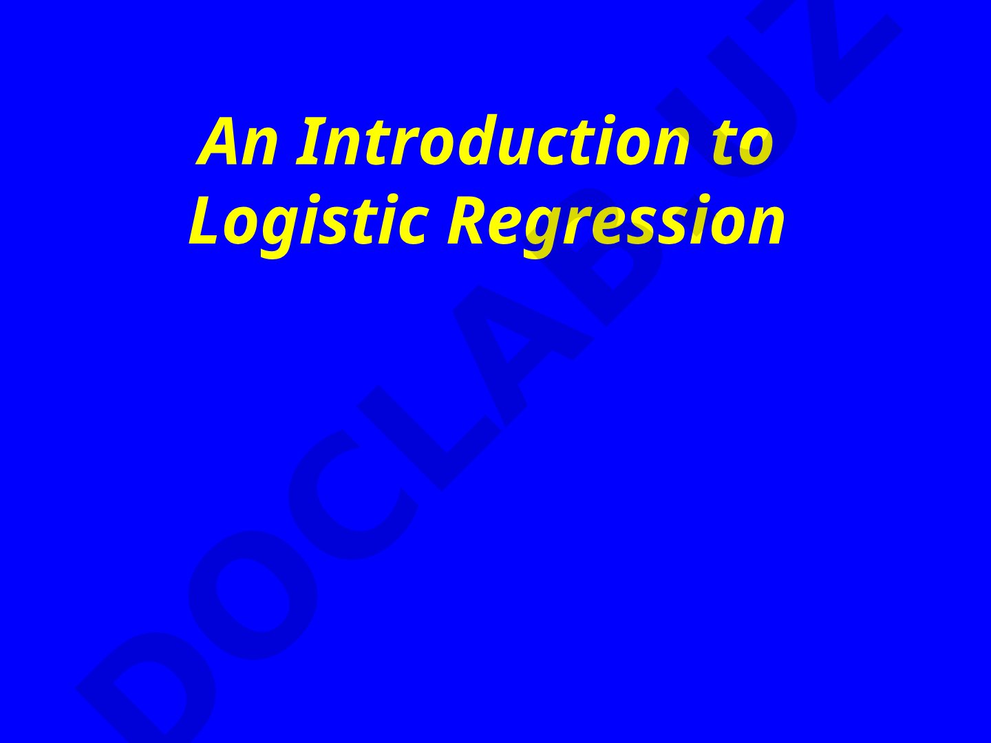 Logistik regressiya taqdimoti