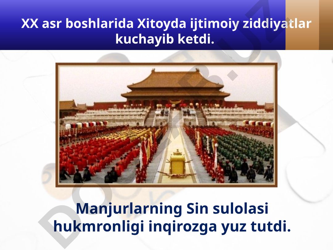 Sun Yat Sen va Xitoyda Sin sulolasi ag'darilishi
