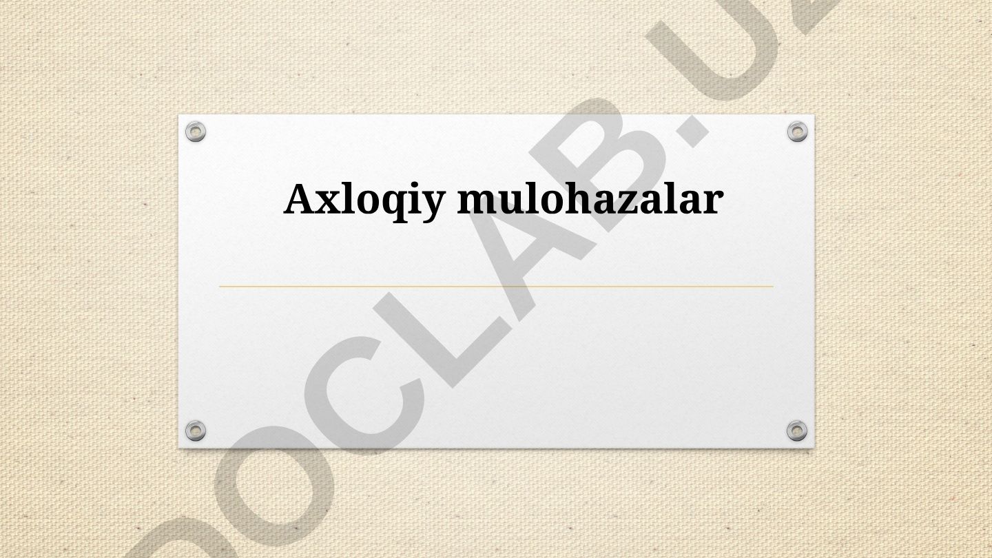 Axloqiy mulohazalar va jamiyat qoidalari