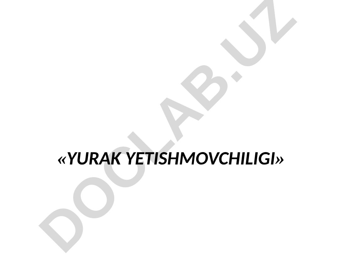 Yurak yetishmovchiligi