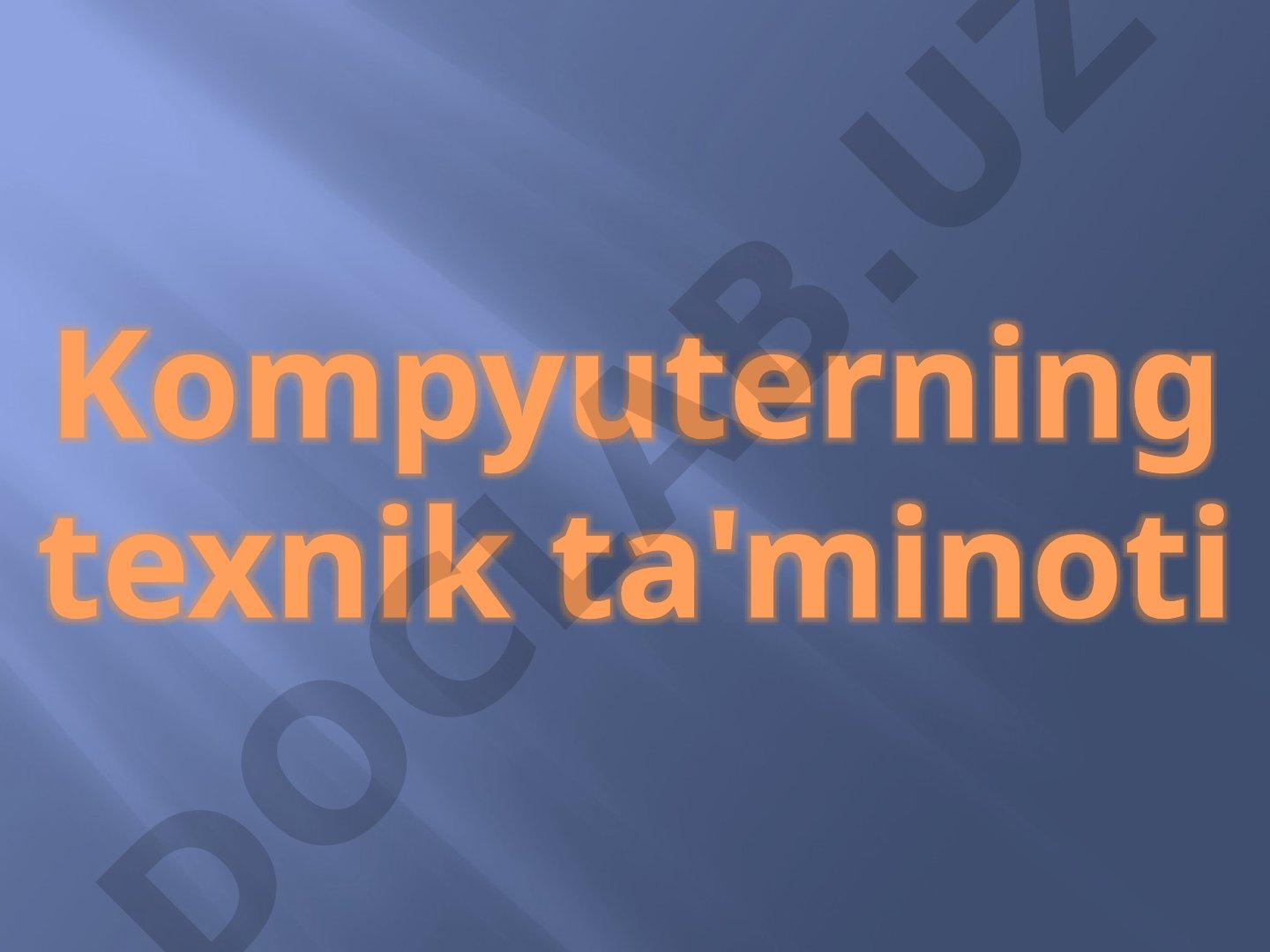 Kompyuter texnik ta'minoti taqdimoti