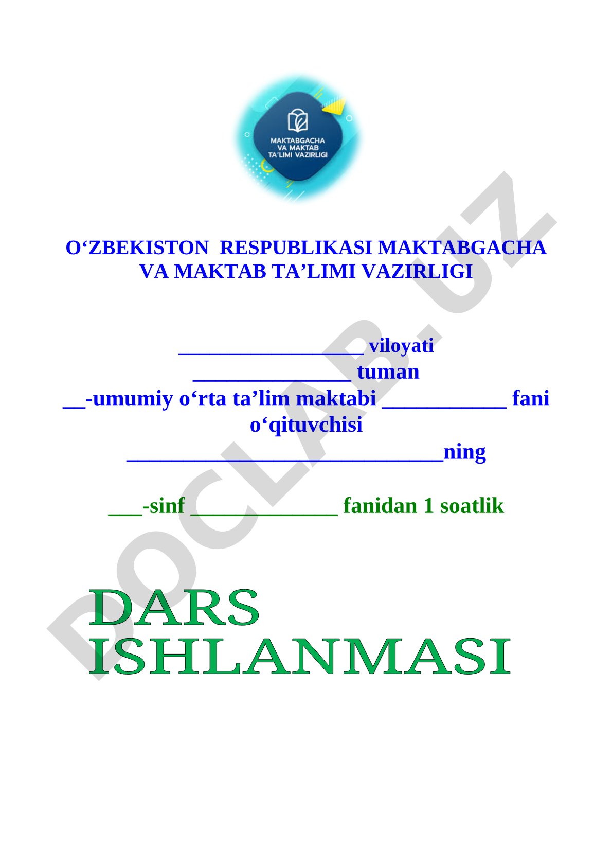 Matematika dars ishlanmasi