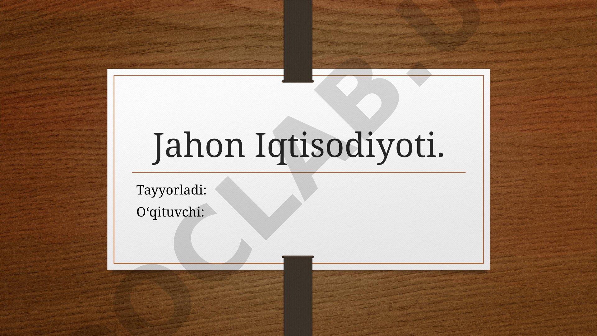Kaliforniya iqtisodiyoti taqdimoti