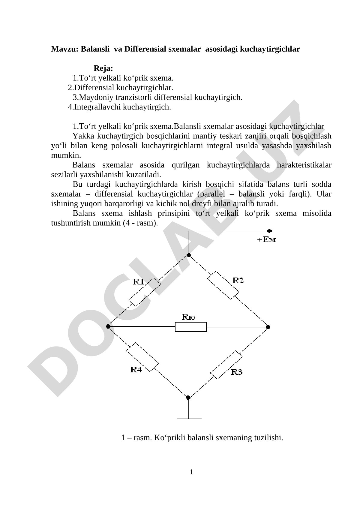 Elektronika kurs ishi