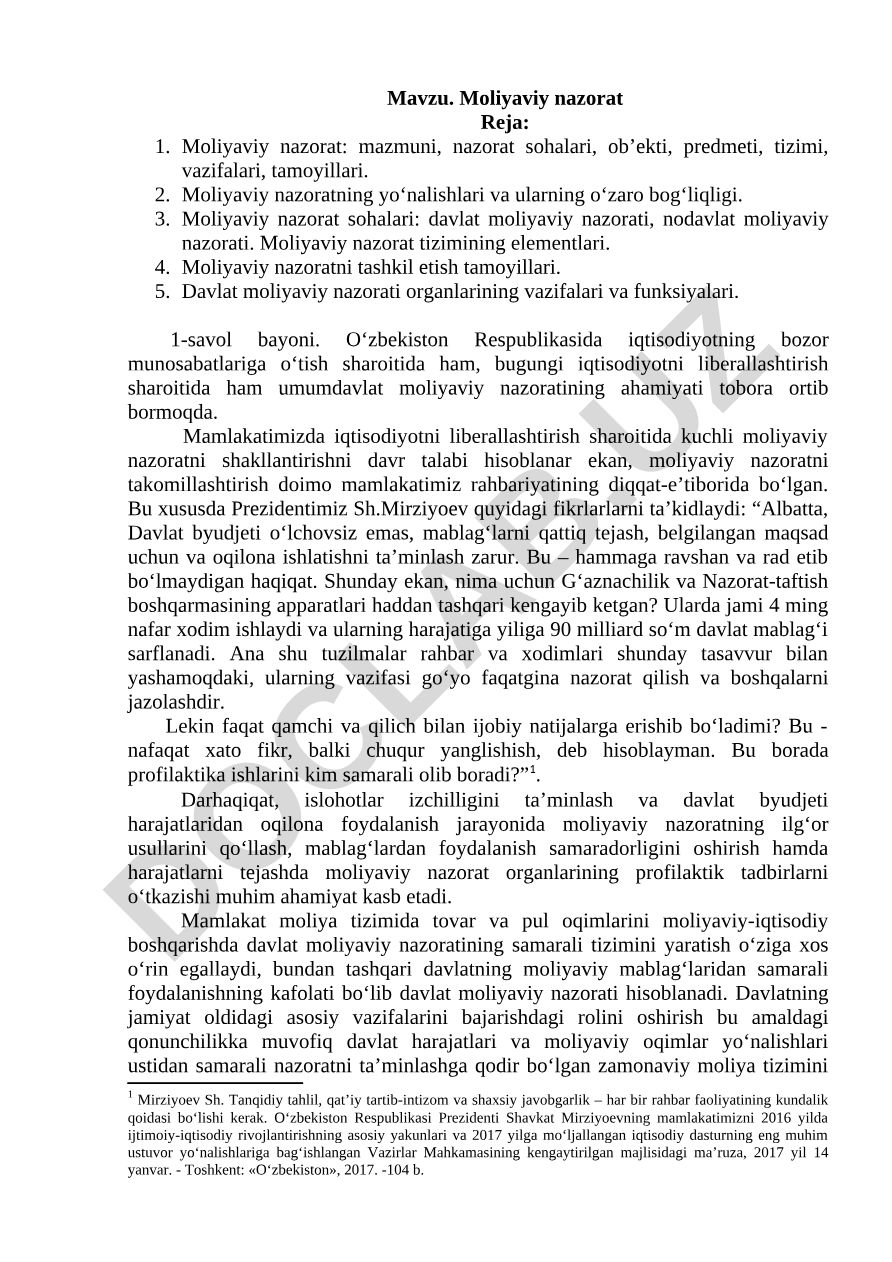 Moliyaviy nazorat