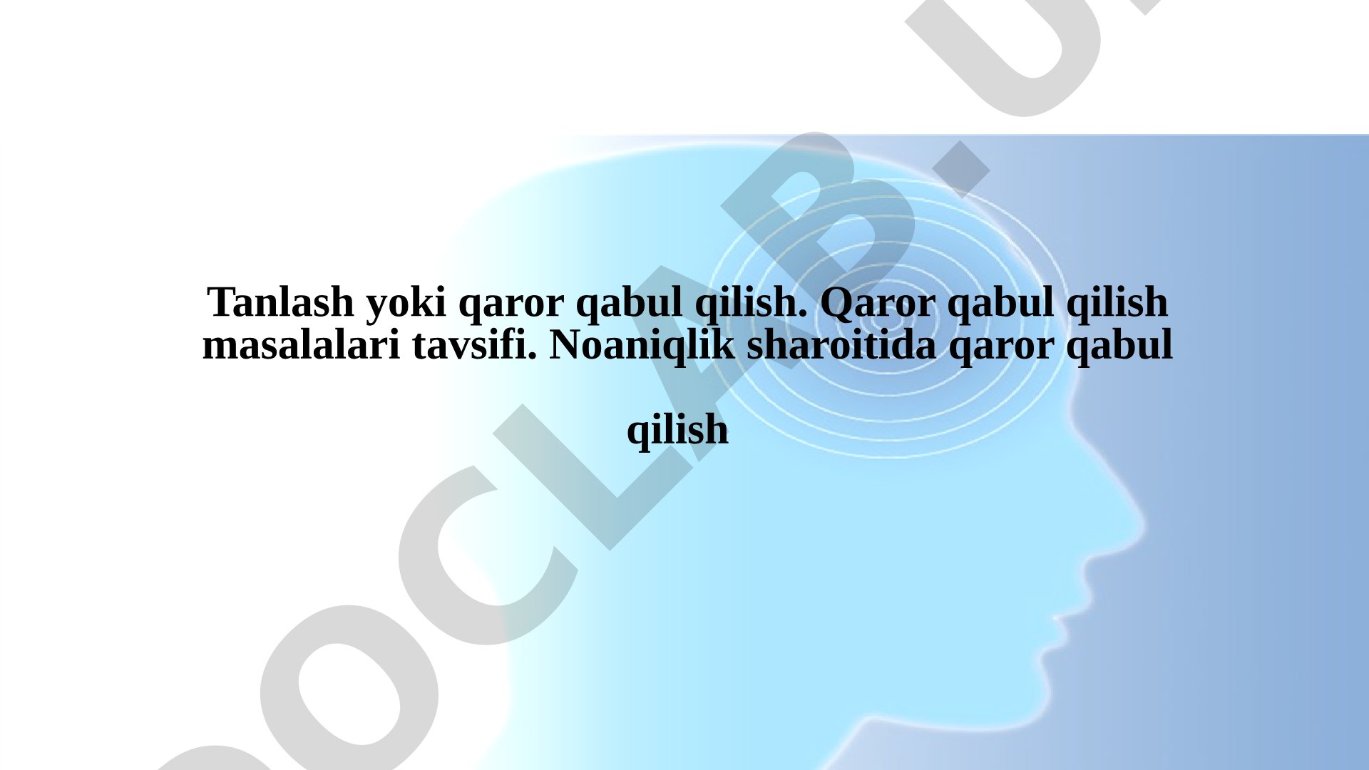 Qaror qabul qilish taqdimoti