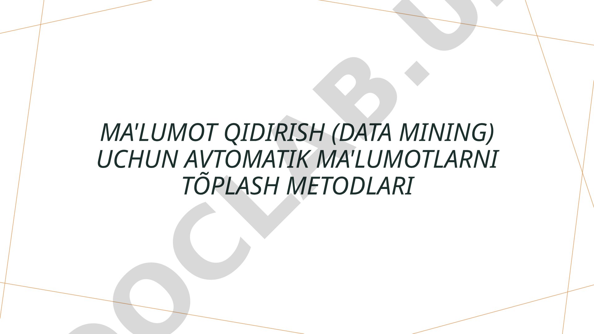 Ma'lumot qidirish taqdimoti