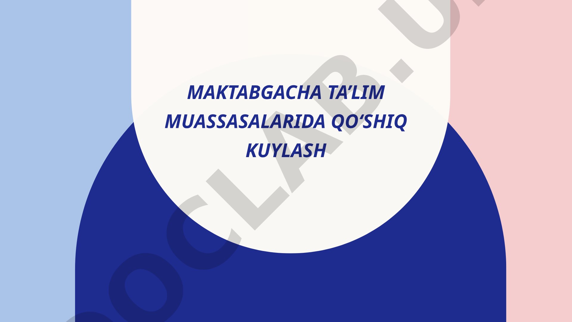 Maktabgacha ta'lim muassasalarida qo'shiq kuylash