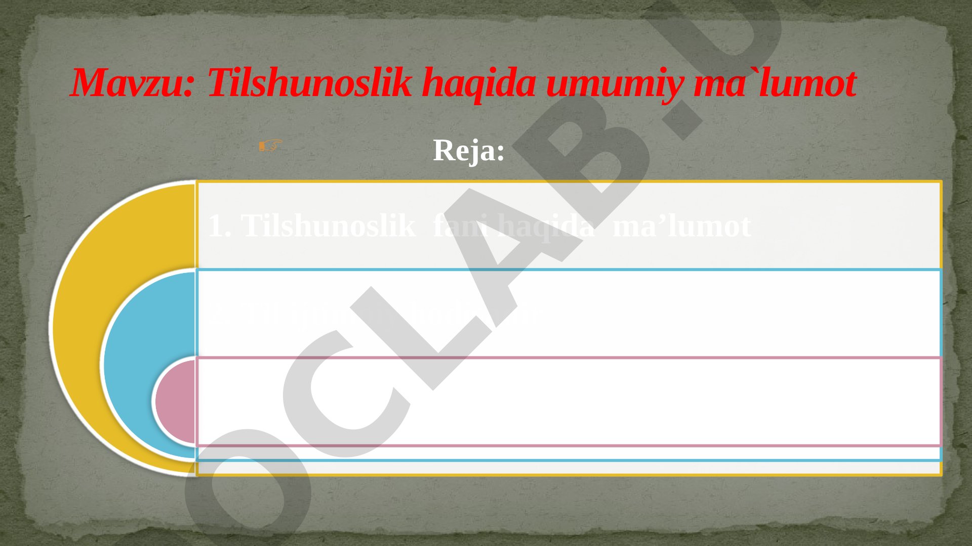 Tilshunoslik haqida taqdimot
