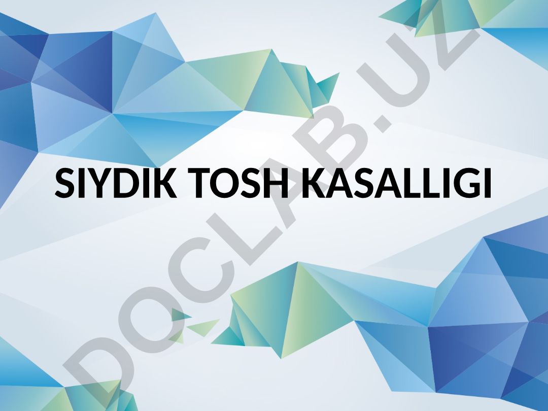 Siydik tosh kasalligi