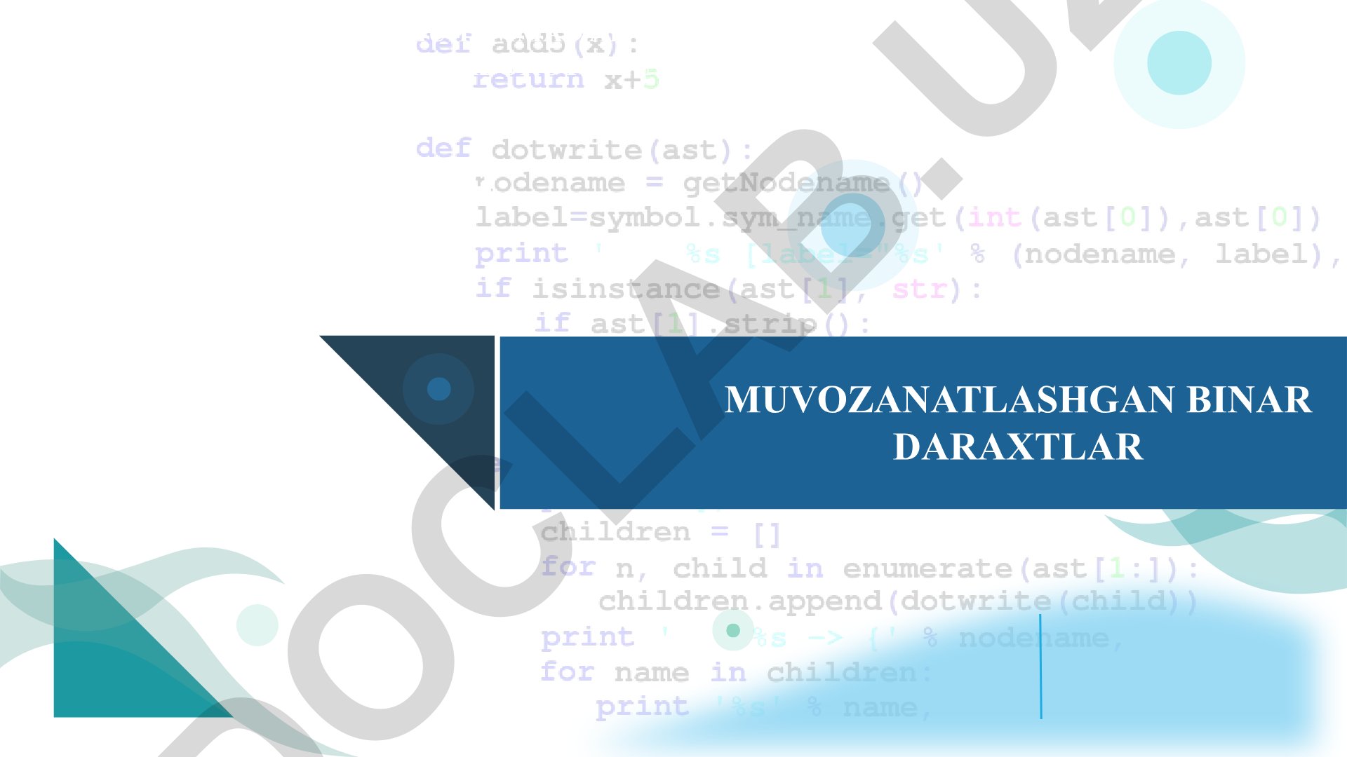 AVL daraxtlari va muvozanatlangan binar daraxtlar