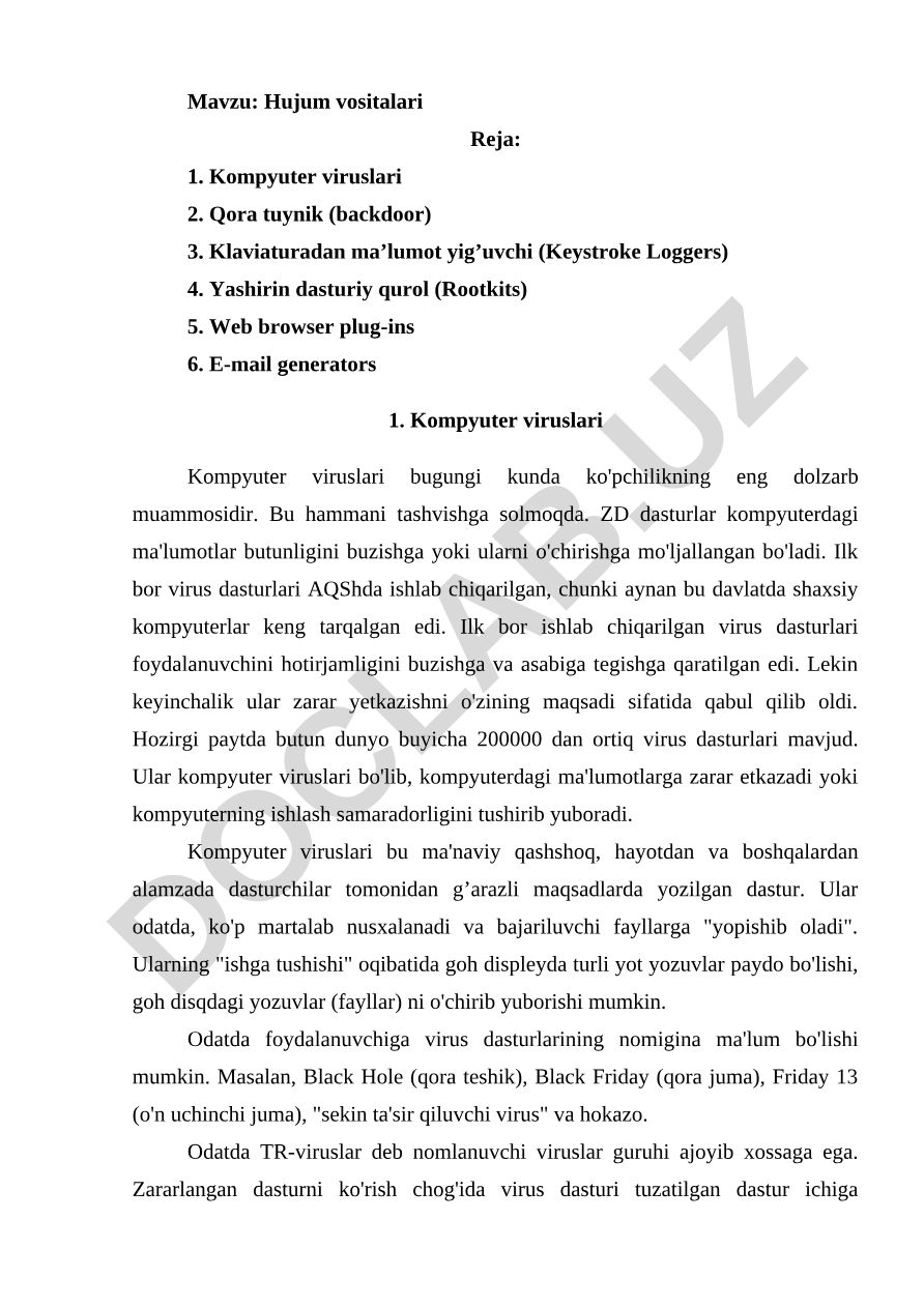 Hujum vositalari