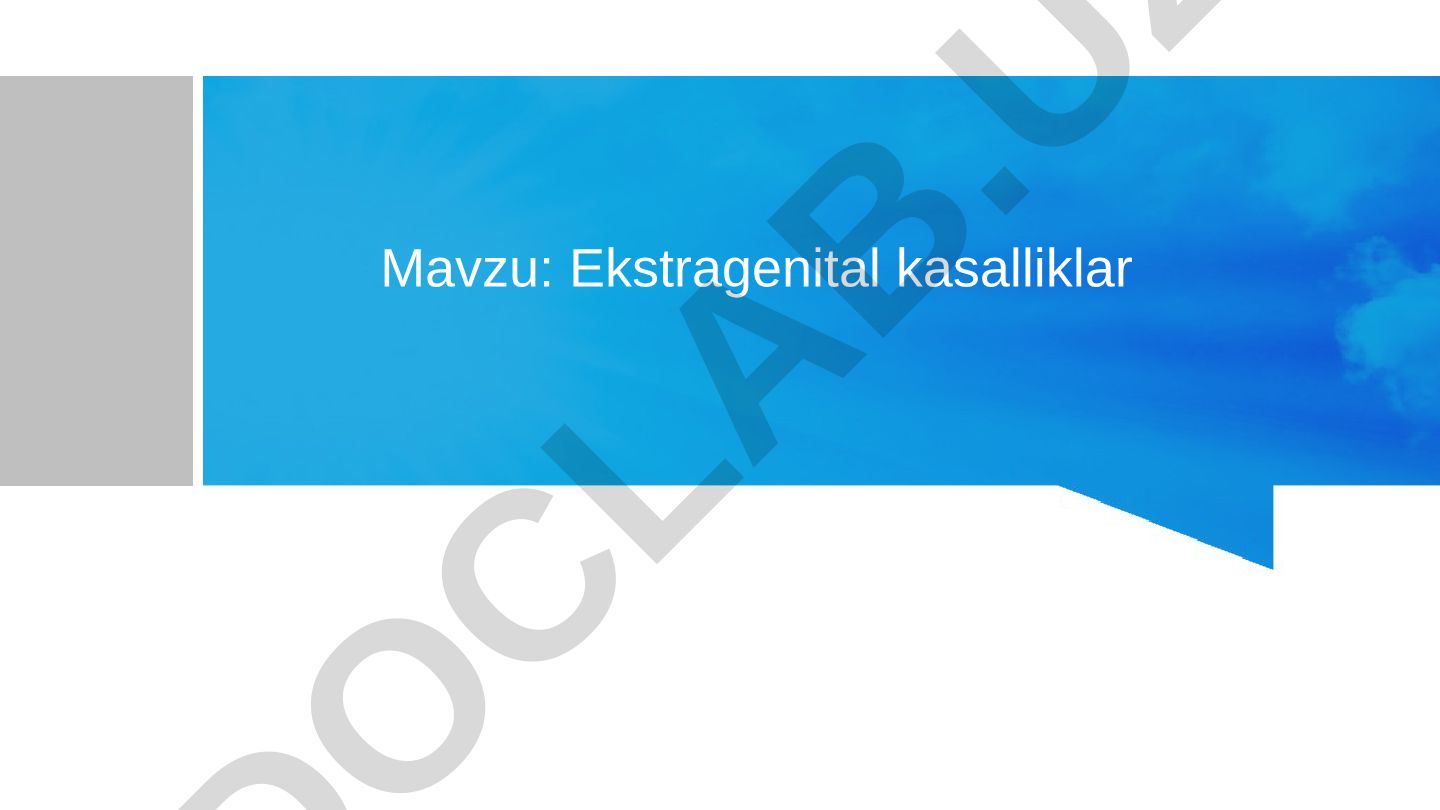 Ekstragenital kasalliklar